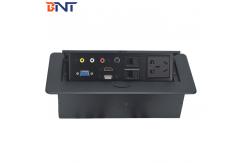China Office Desk Mounted Power Sockets , Zinc Alloy Universal Power Plug supplier