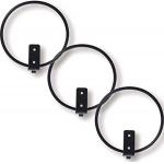 6 Inch 3 Piece Black Plant Pot Stand Ring Wall Mount Metal Powder Coated Finishing Home Decor for sale