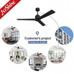 Contemporary Black Solid Wood Ceiling Fan 52 With Remote Control