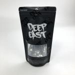 Custom Printed Matt Black Aluminum Foil 250g 1kg 12oz With  Stand Up Pouch With Clear Window Bag for sale