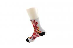 China Mens Printed Socks With Good Elasticity , Elastane / Polyester Printed Ankle Socks supplier