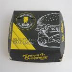 China Eco Friendly 750gsm Thickness Paper Hamburger Box Takeaway Food Container Shaped Lunch Box manufacturer
