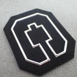 Shiny High Freqency 3D TPU Logo Clothing Tags Labels for sale