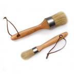 China 2PCS Chalk Paint Brush Set Round For Furniture Stencils manufacturer