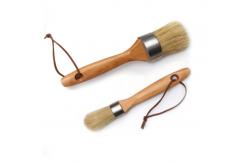China 2PCS Chalk Paint Brush Set Round For Furniture Stencils supplier