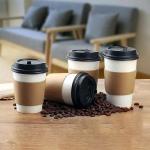 16oz Brown Double Wall Take Away Coffee Paper Cup Disposable Paper Coffee Cup for sale