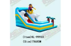 China Surfing Themed Inflatable Slide And Palm Tree Decorations supplier