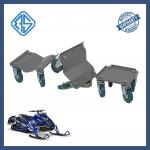 Mini Grey Steel 1500 Pounds Load-Bearing Snowmobile Dolly Set Rubber Wheels for sale
