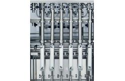 China Automatic Pneumatic Liquid Piston Filling Machine 2 heads, with 6m standard conveyor supplier