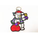 Cute Intricate Embroidered Fabric Keychain Durable Embroidered Key Rings for sale