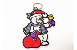 China Cute Intricate Embroidered Fabric Keychain Durable Embroidered Key Rings supplier