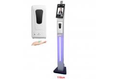China 8'' Lcd Face Recognition Device Face Capacity Dual Ai Camera With Infrared Thermometer supplier