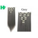 12'' - 30'' Grey Clip In Synthetic Hair Extensions For Black Women for sale