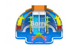 China Giant Inflatable Water Park , Commercial Jungle House Water Park For Kids supplier