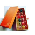 CMYK Printing 900g Grey Cardboard Paper Gift Box 24pcs Macaron Shipping Containers for sale