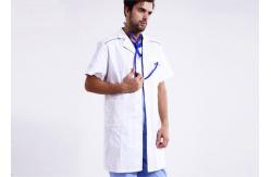 China Unisex Practical White Doctor Lab Coat Eco - Friendly Unique Design With Buttons supplier
