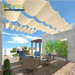 Sus316 Fabric Waterproof Retractable Cover Pergola Sliding retractable pergola canopy for sale