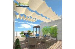 China Sus316 Fabric Waterproof Retractable Cover Pergola Sliding retractable pergola canopy supplier