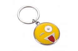 China Personalized Metal Keychain With Smile For Daily Use supplier