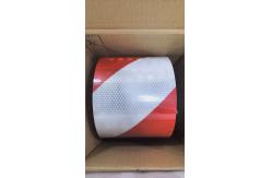 China High Visibility white and red Reflective Chevron Reflective Stripe Tape For Vehicles supplier