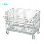 Industrial Transport Storage Equipment Folding Wire Mesh Roll Container Cages Trolleys