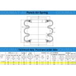 Power Press Rubber Triple Convoluted Air Spring Vibration Frequency 2.5 Hz