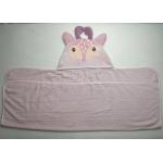 Custom Made 100% Cotton Deer Pattern Baby Girl Bath Towel for sale