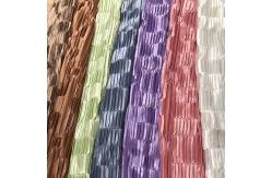 China Sustainable Crepe Woven Fabric Shiny Stretch Plisse Pleated Satin Fabric Stripe supplier