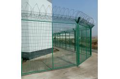 China Anti Theft PVC Coated Prison Metal Wire Mesh Fencing With Barbed Wire supplier