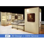 Custom Wooden Glass Jewellery Display Cabinets Cream - Colored For Retail Shop for sale