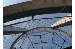 China Ferruled Stainless Steel Mesh Cladding Flex Rope Mesh 7x19 / 7x7 Cable Structure supplier
