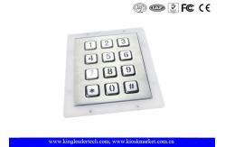 China 3×4 Matrix Metal Numeric Keypad 12 Backlit SS Keys Panel Mount supplier
