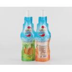 Custom Printed Doypack Bag Beverage Bottle Shaped Nozzle Aluminum Foil Stand Up Spout Pouch for sale