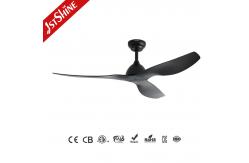 China 52 Matte Black DC Ceiling Fan Sleek ABS Blades Remote Control supplier