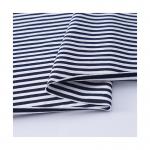 Soft Textured Yarn Dyed Cloth , Sportswear Striped Knit Organic Cotton Fabric for sale