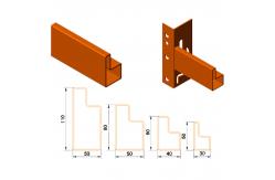 China 50-75mm Pitch Beam Heavy Duty Pallet Racking Customized Beam Length supplier