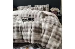 China Luxury and Warmth with Sustainable Milk Velvet Mink Rabbit Fur Bedding Set supplier