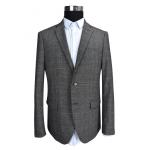 Grey Mix Check Mens Casual Blazer Jacket Custom Size Regular Clothing Length for sale