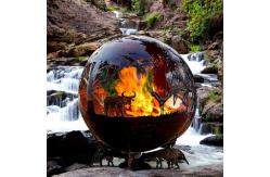 China Wood Burning Steel Fire Pit Rustic Red Or Customized Backyard Fire Pit supplier