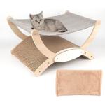 Cat'S Nest Wooden Cat Bed Swing Cat Rocker Chair All Seasons Removable And Washable Cat'S Bed Cat'S Scratch Board for sale