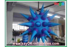 China Hanging Inflatable Lighting Decoration , Purple 2m Inflatable Led Star supplier