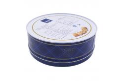 China Printed Round Metal Empty Biscuit Cookie Tin Cans Cake Tin Box supplier