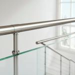Smooth Stainless Steel Handrails with 1200mm Balustrade Height for Glass Railings