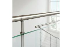 China Smooth Stainless Steel Handrails with 1200mm Balustrade Height for Glass Railings supplier