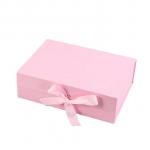 Custom Logo Size Luxury Magnetic Flip Wig Cosmetic Packaging Gift Box With Ribbon Magnetic Closure for sale