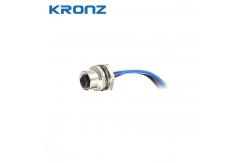 China M12 Aviation Socket Flange Gold-plated Connector Joint 5pin Welded Waterproof IP67 supplier