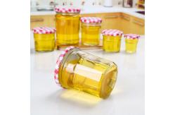 China Customer Design Glass Jam Jar Vacuum For Honey Screw Lid Round Shaped supplier