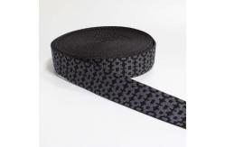 China High Tenacity Jacquard Webbing 100 Polyester Black Elastic Loops For Shoes supplier