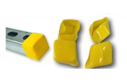 China Custom Colorful Rubber pvc Channel over End Caps supplier