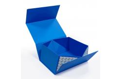 China Custom Clothing Luxury Rigid Box with Gold Foil Stamping and Blue Magnetic Closure supplier
